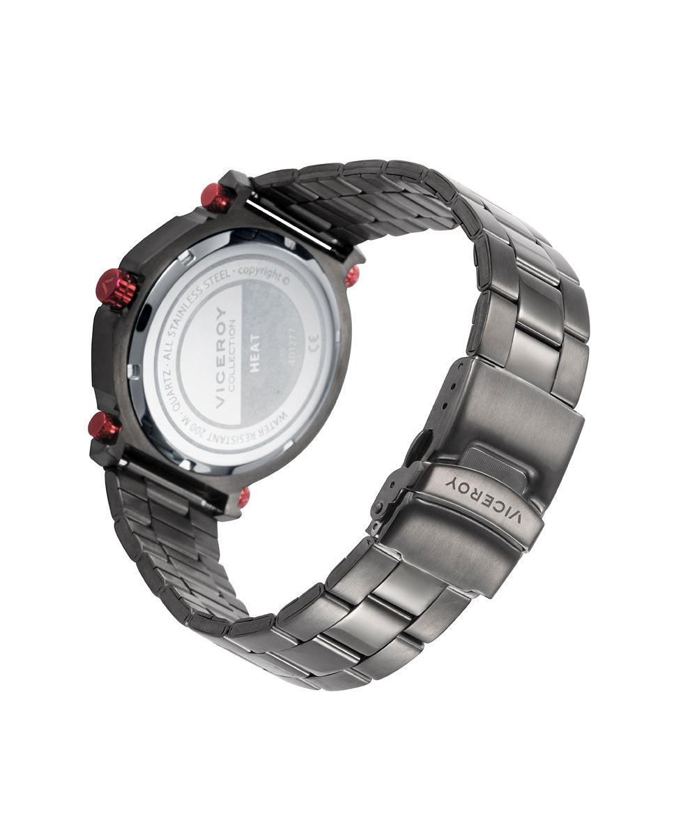 viceroy Reloj de hombre Heat de acero con esfera gris y correa IP gris Descuento