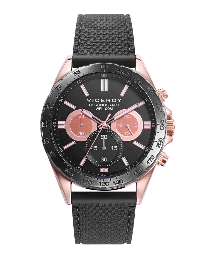 viceroy Reloj de hombre Magnum con caja de acero y correa de piel negra Mejor oferta