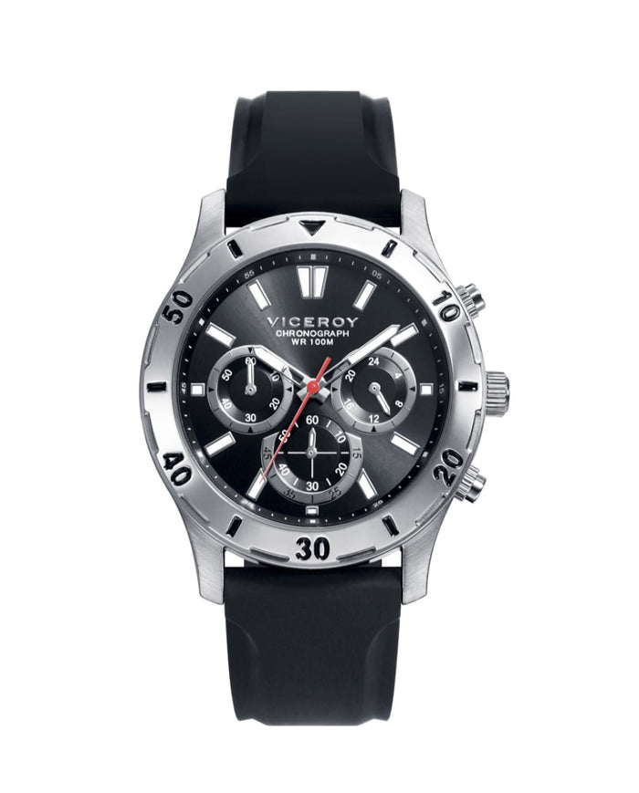viceroy Reloj de hombre Heat cronográfo de acero y correa negra Rebajas top