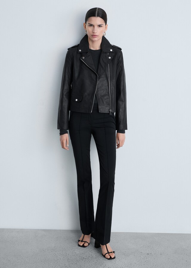 Mango Cazadora biker piel Rebajas top