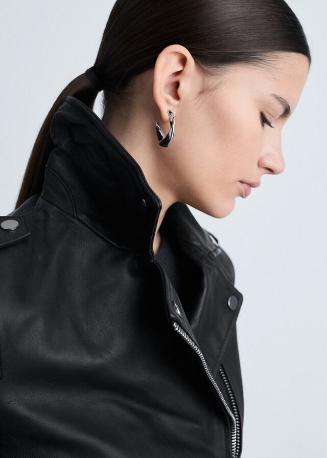 Mango Cazadora biker piel Rebajas top