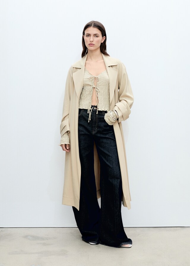 Mango Trench soft cinturón Envío gratis