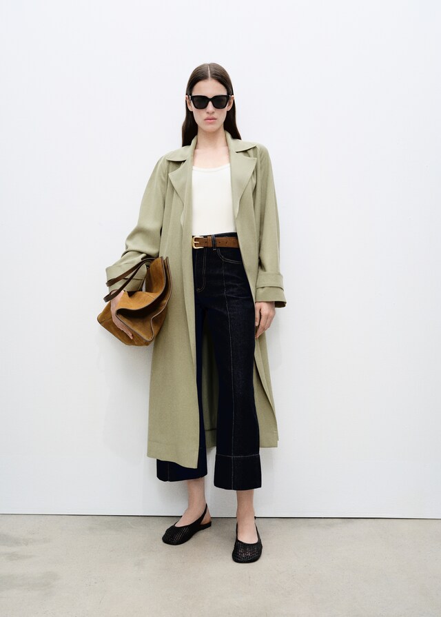 Mango Trench soft cinturón Envío gratis