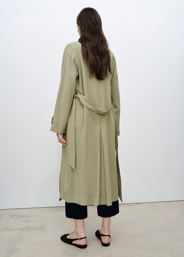 Mango Trench soft cinturón Envío gratis