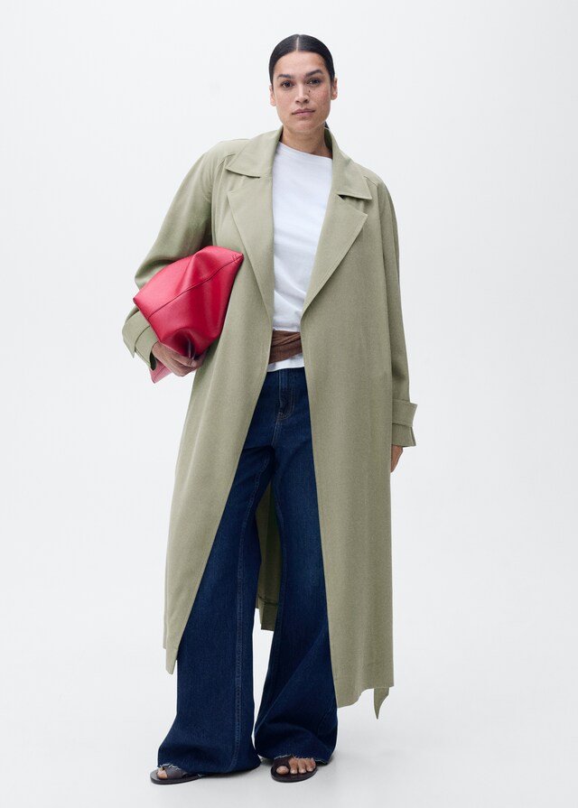 Mango Trench soft cinturón Envío gratis