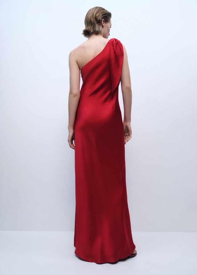 Mango Vestido satinado lazada COMPRAR AHORA