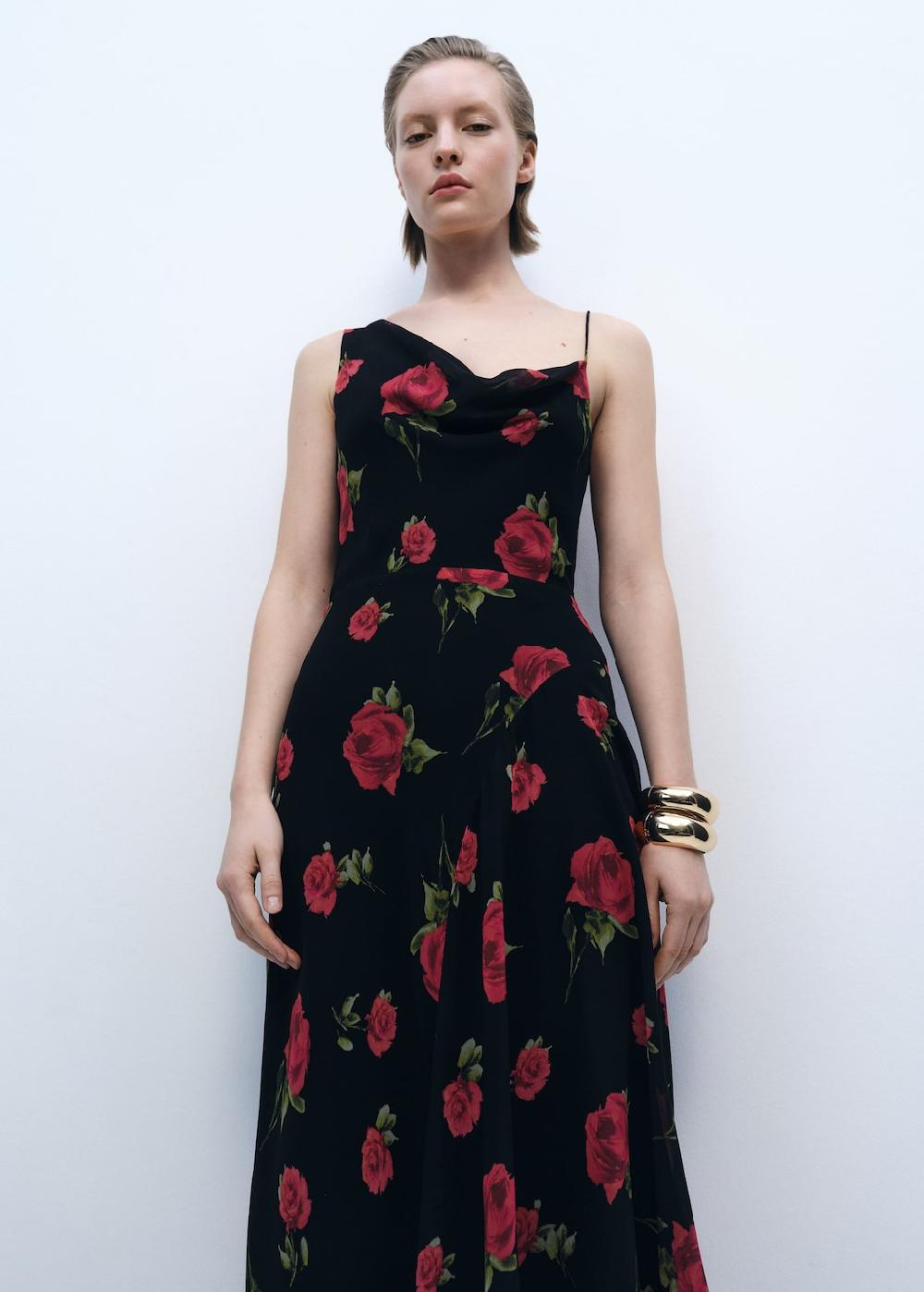 Mango Vestido largo estampado floral