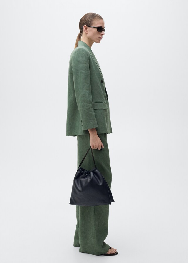 Mango Pantalón recto lino Ofertas de temporada