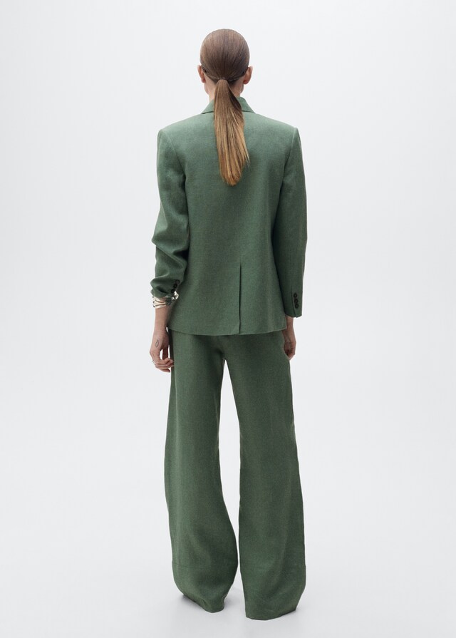 Mango Pantalón recto lino Ofertas de temporada