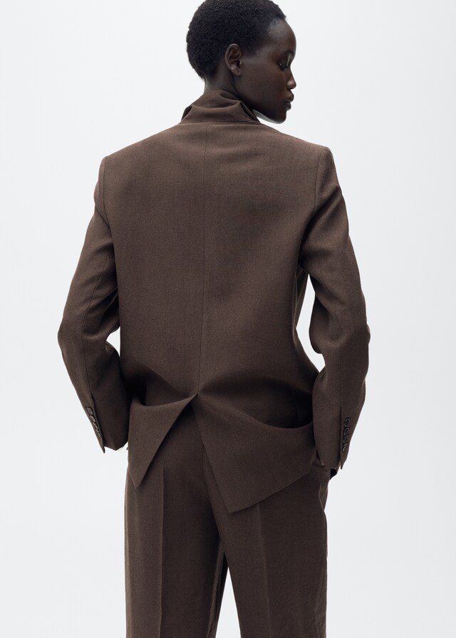 Mango Blazer recta traje lyocell En línea