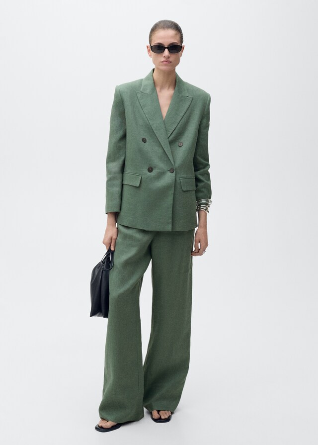 Mango Blazer traje lino Outlet