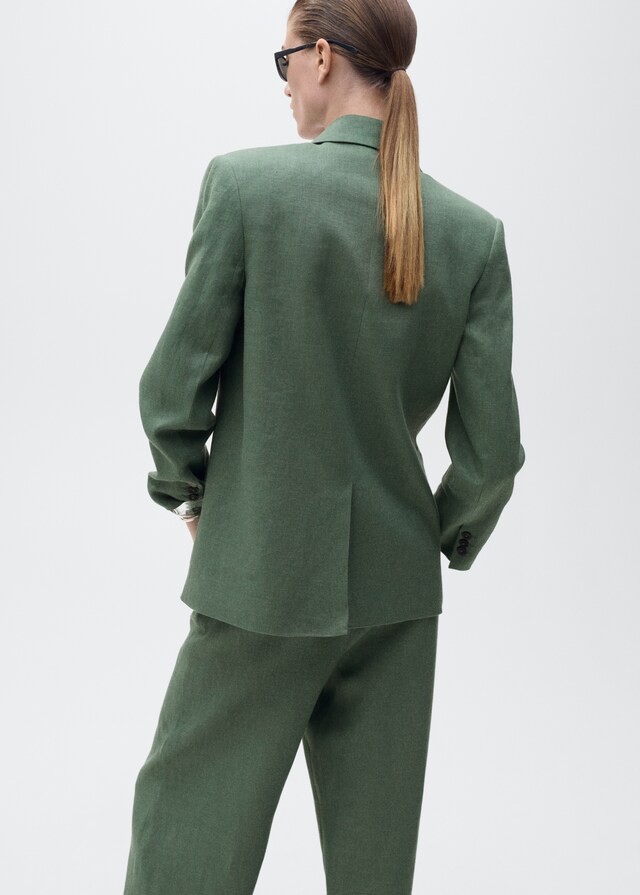 Mango Blazer traje lino Outlet
