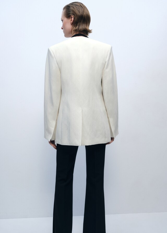 Mango Blazer mezcla lyocell y lino Ofertas
