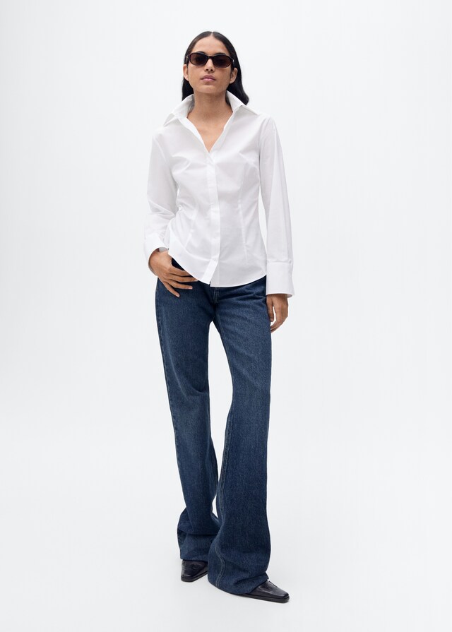 Mango Camisa algodón entallada En oferta