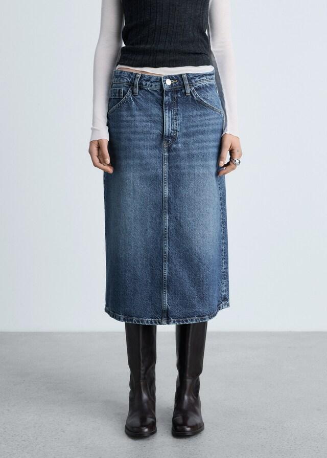 Mango Falda midi vaquera Tienda