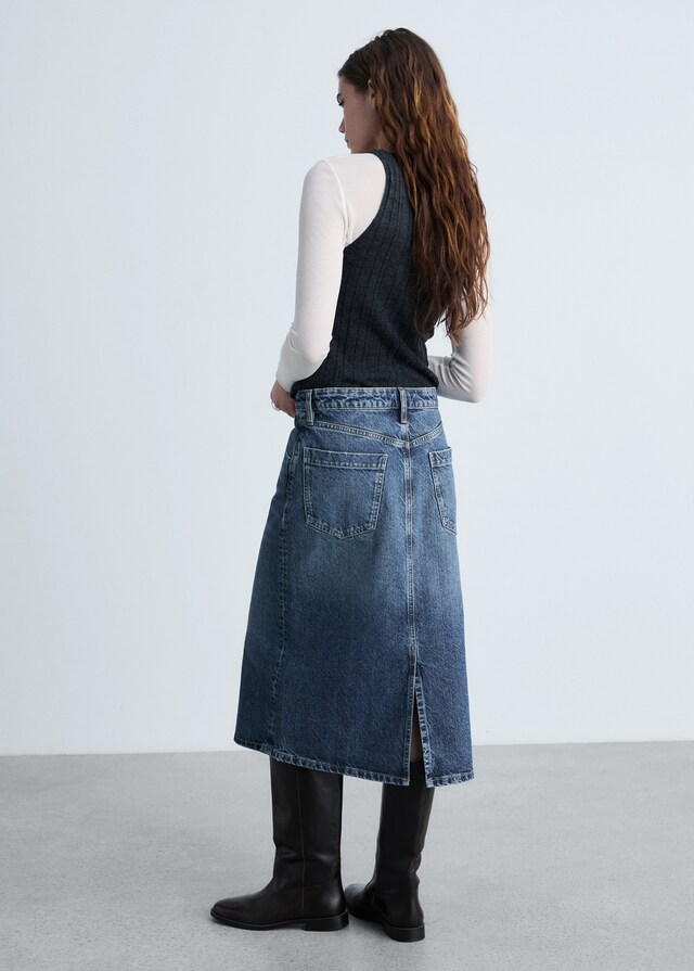 Mango Falda midi vaquera Tienda