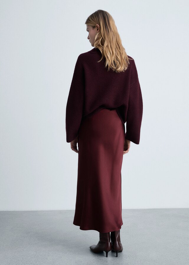 Mango Falda midi satinada Tienda