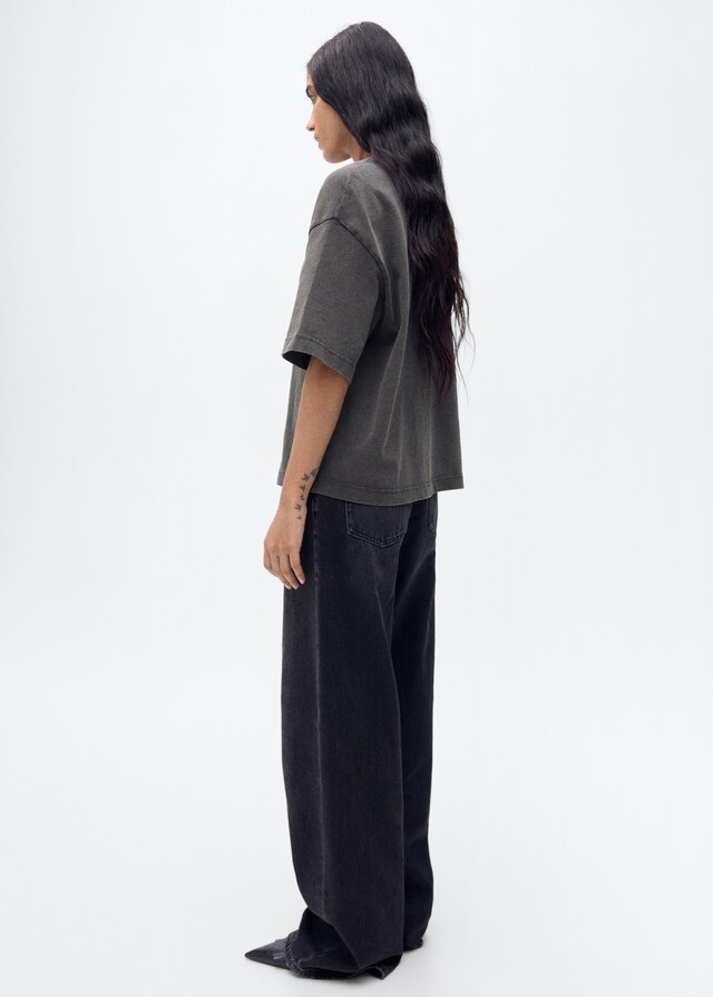 Mango Camiseta algodón oversize Promoción trimestral