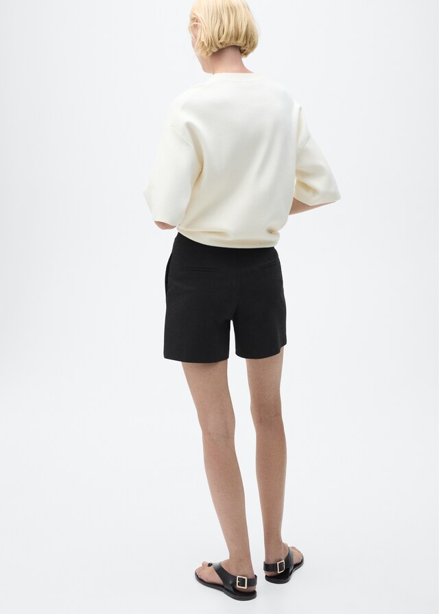 Mango Shorts algodón tiro alto Superdescuento
