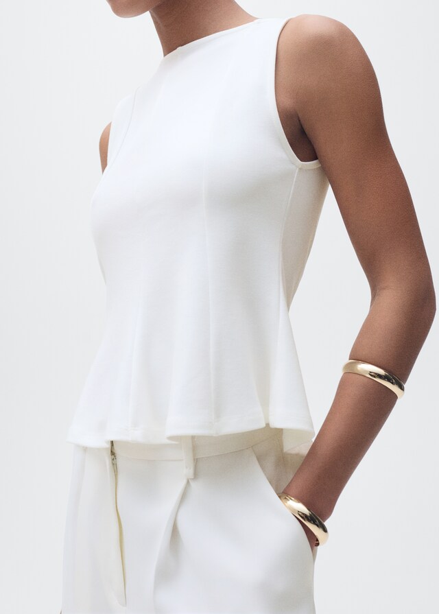 Mango Top evasé cuello barco En oferta