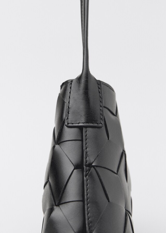 Mango Bolso hombro piel trenzado Solo queda un día