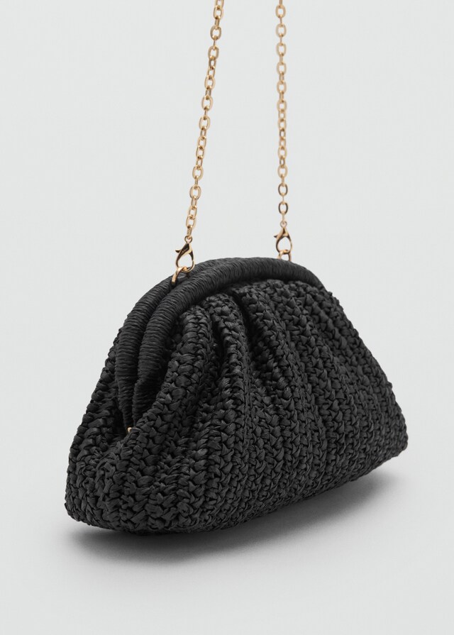 Mango Bolso clutch fibra natural Grandes descuentos