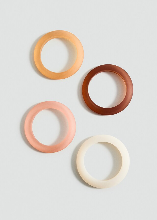 Mango Set pulseras combinadas resina Ahorra y exporta