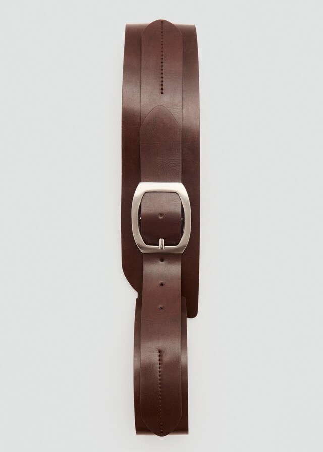 Mango Cinturón fajín piel Ofertas de temporada