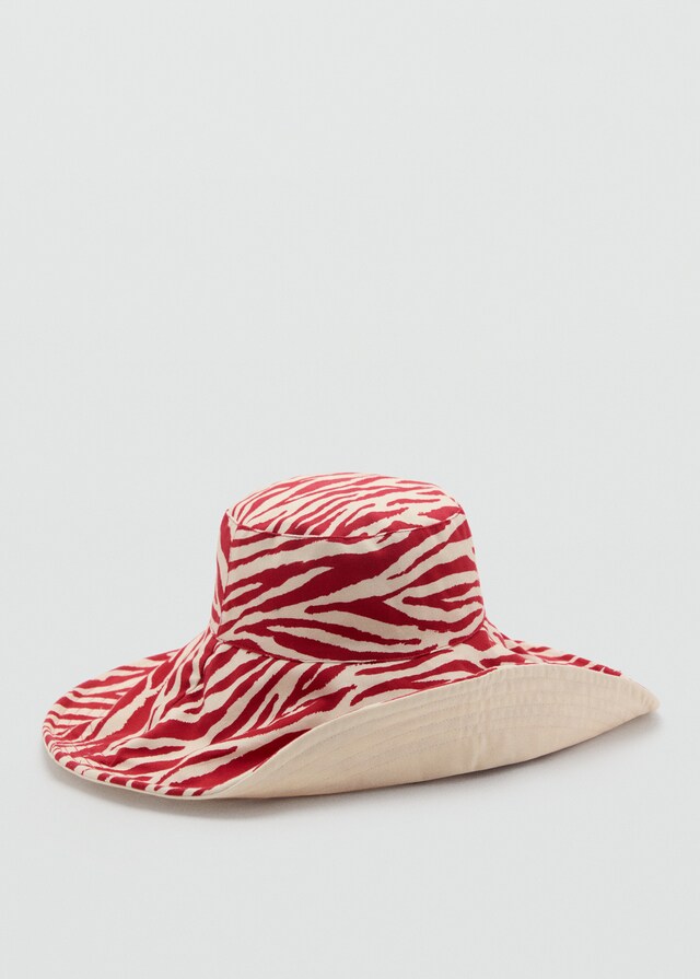 Mango Sombrero bucket cebra reversible Envío gratis