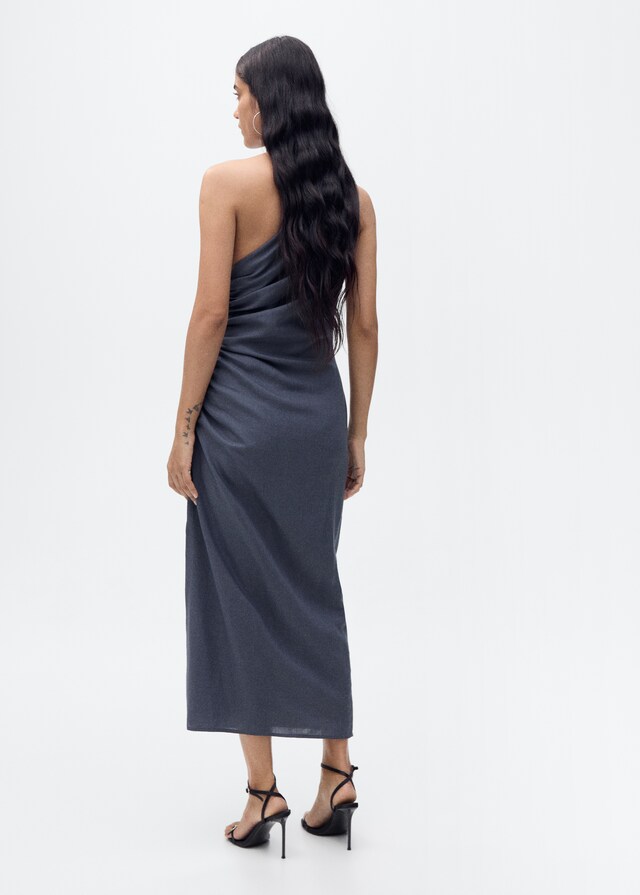 Mango Vestido asimétrico detalles fruncidos Grandes descuentos