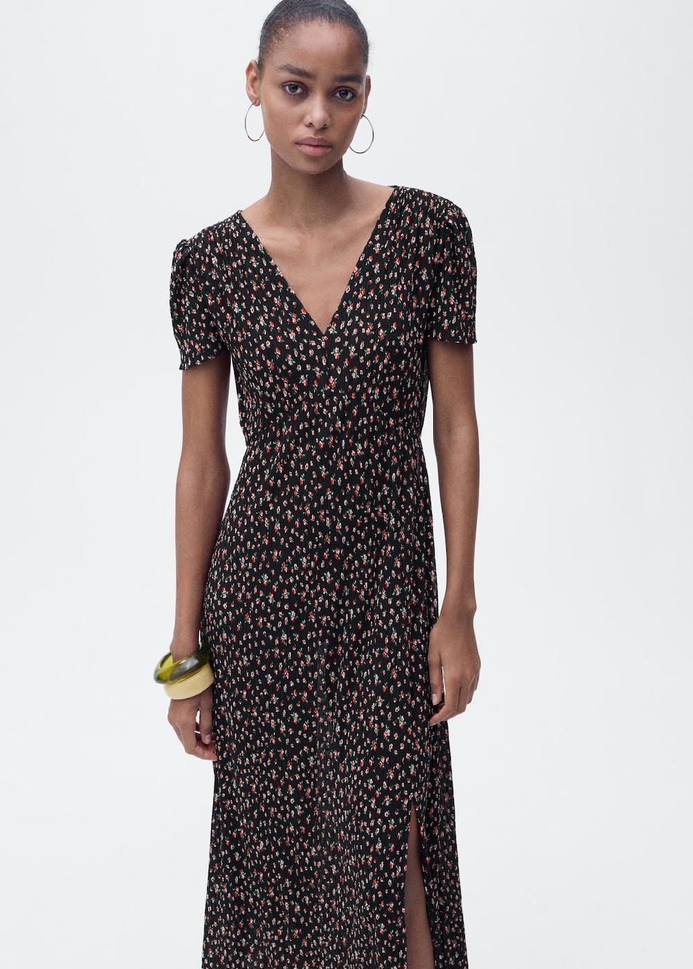 Mango Vestido midi estampado