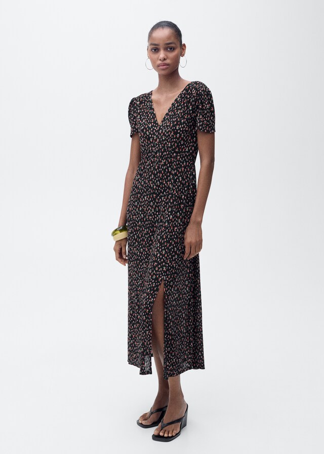Mango Vestido midi estampado Liquidación