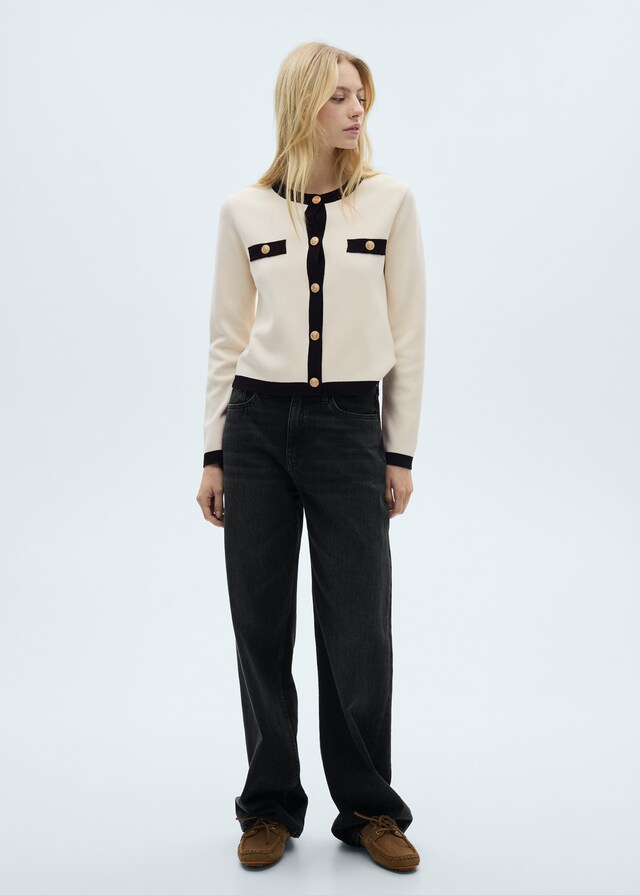 Mango Chaqueta punto botones joya Última moda