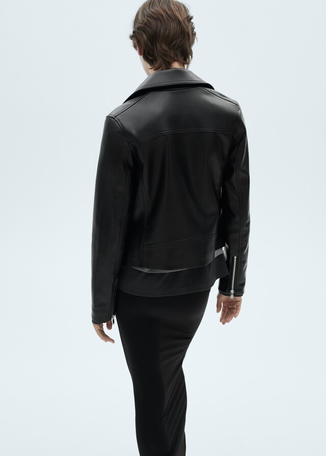 Mango Chaqueta biker efecto piel Ofertas de temporada