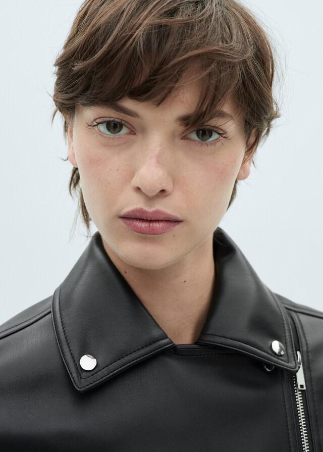 Mango Chaqueta biker efecto piel Ofertas de temporada