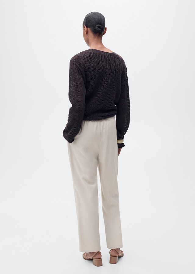 Mango Pantalón fluido cintura elástica Rebajas de fábrica