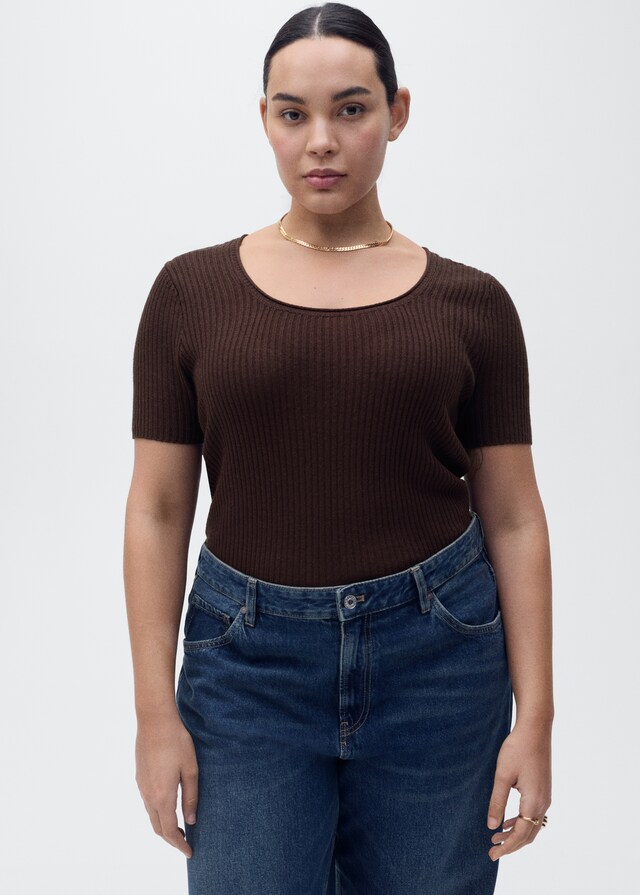 Mango Jersey punto mezcla lino Envío gratis