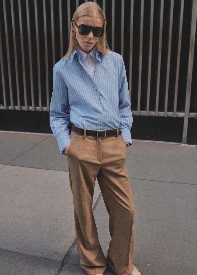 Mango Camisa regular mezcla algodón lyocell Ahorra y exporta