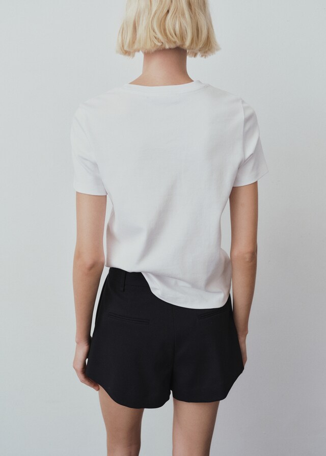 Mango Camiseta algodón manga corta Precios de Black Friday