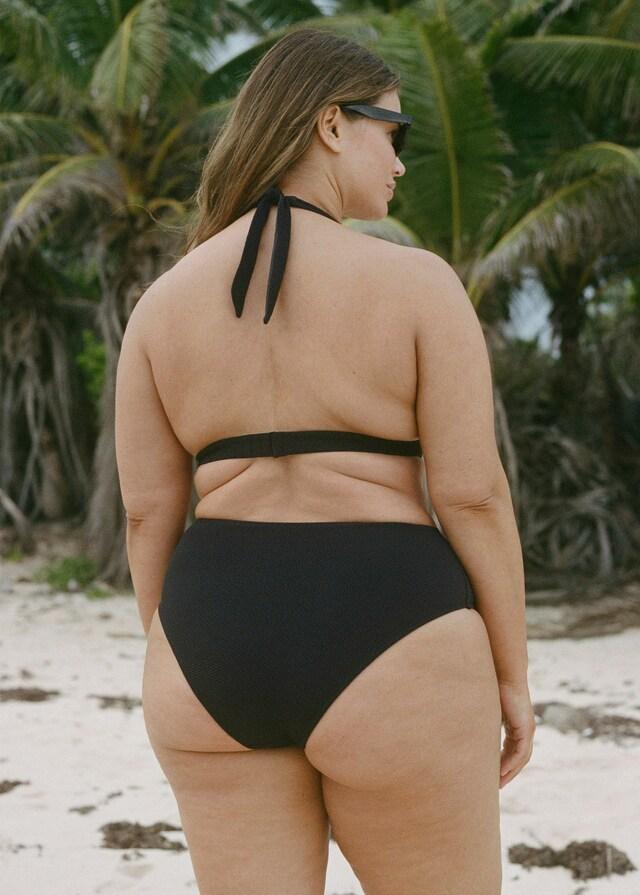 Mango Braguita bikini tiro alto canalé Rebajas