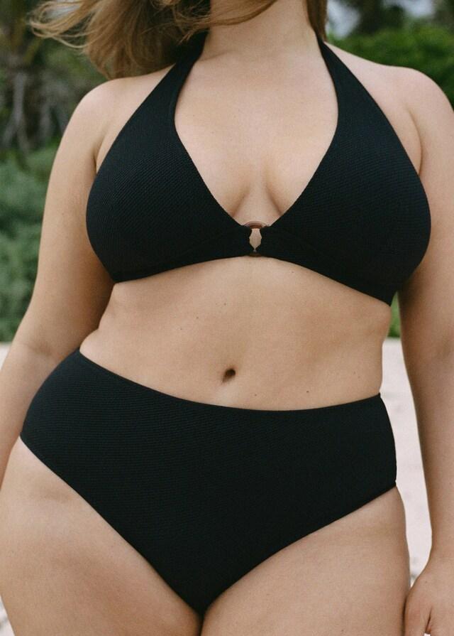 Mango Braguita bikini tiro alto canalé Rebajas