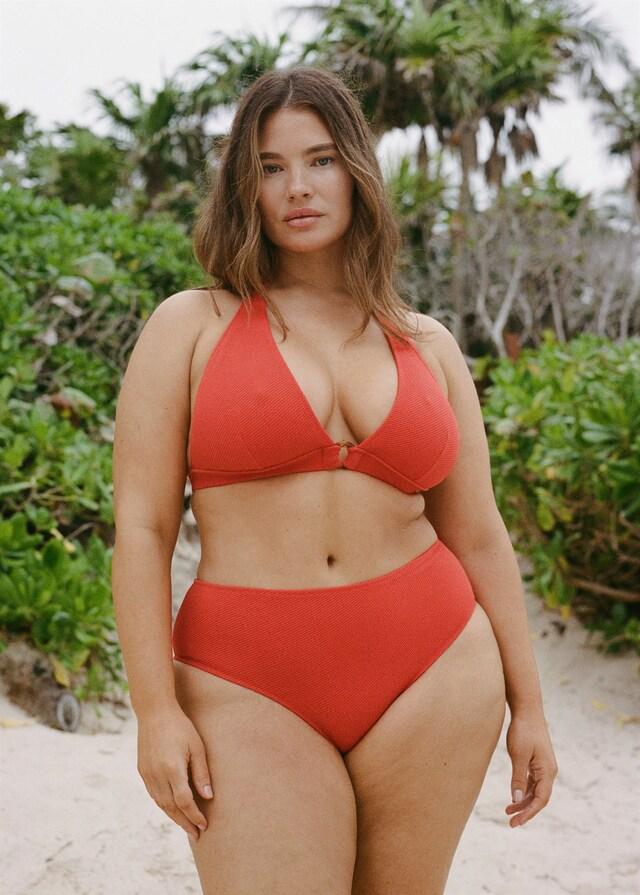 Mango Top bikini textura anilla decorativa Ofertas