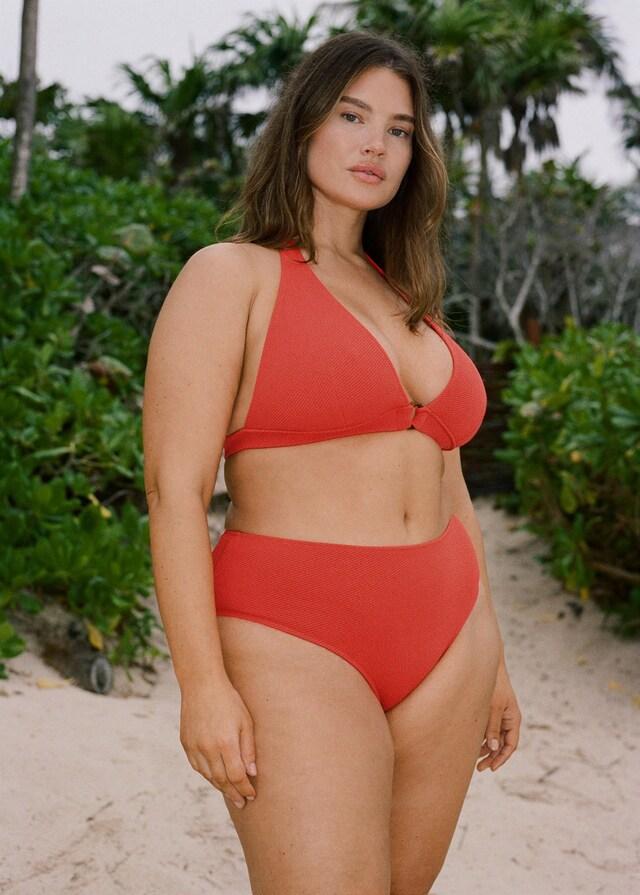 Mango Top bikini textura anilla decorativa Ofertas