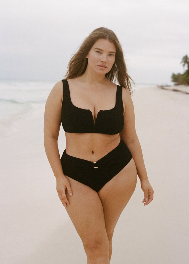 Mango Top bikini efecto toalla Rebajas baratas