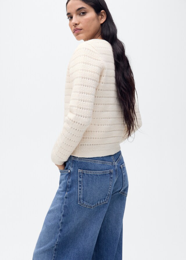 Mango Chaqueta punto detalles calados Rebajas online