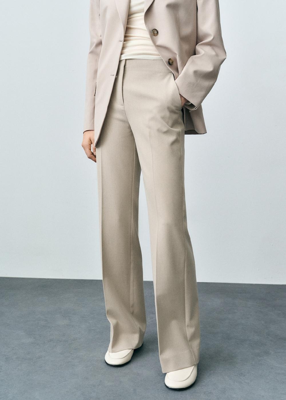 Mango Pantalón flare tiro medio