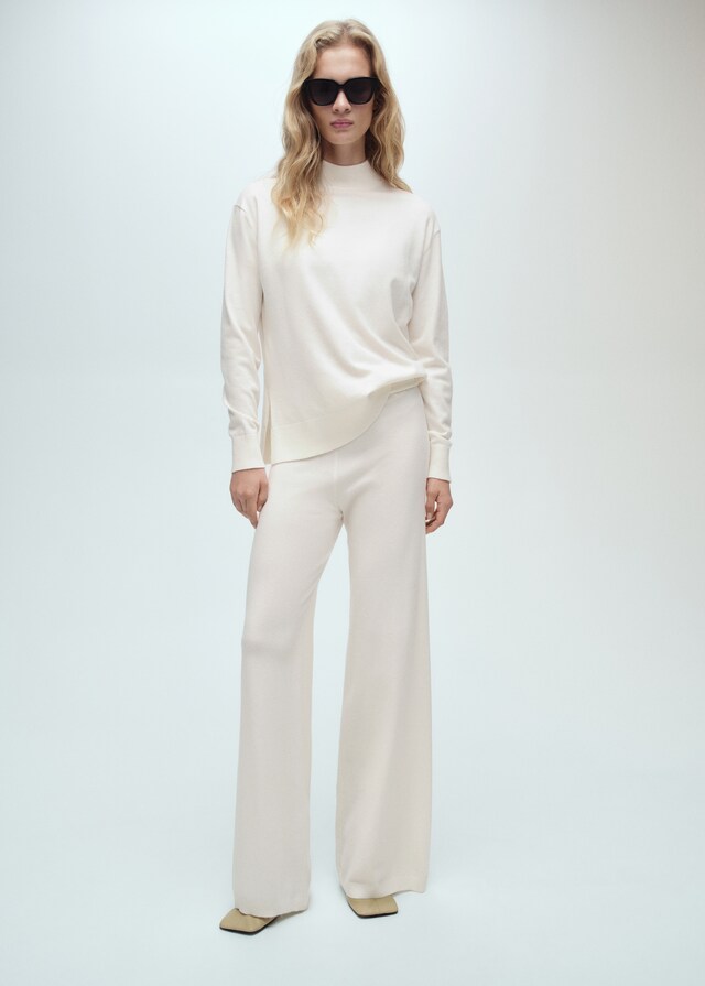 Mango Pantalón wideleg punto fino Superdescuento