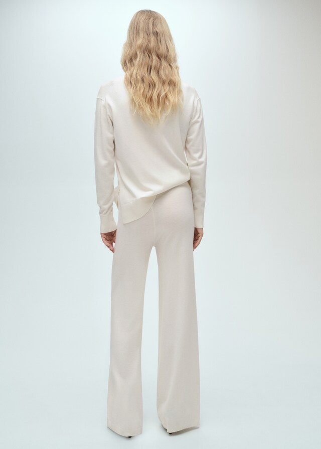 Mango Pantalón wideleg punto fino Superdescuento
