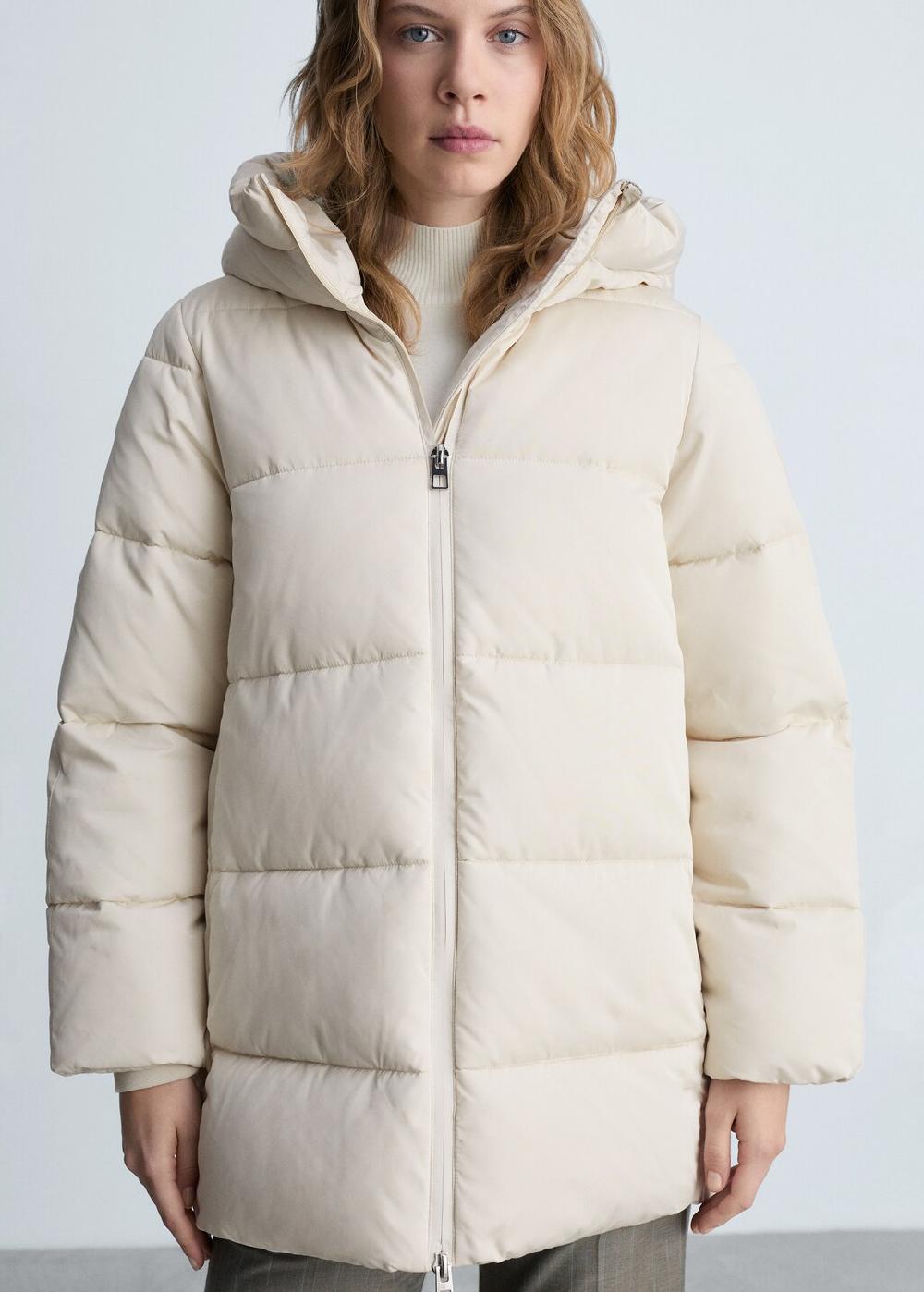 Mango Anorak midi acolchado capucha