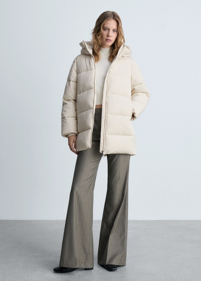 Mango Anorak midi acolchado capucha Envío internacional gratuito